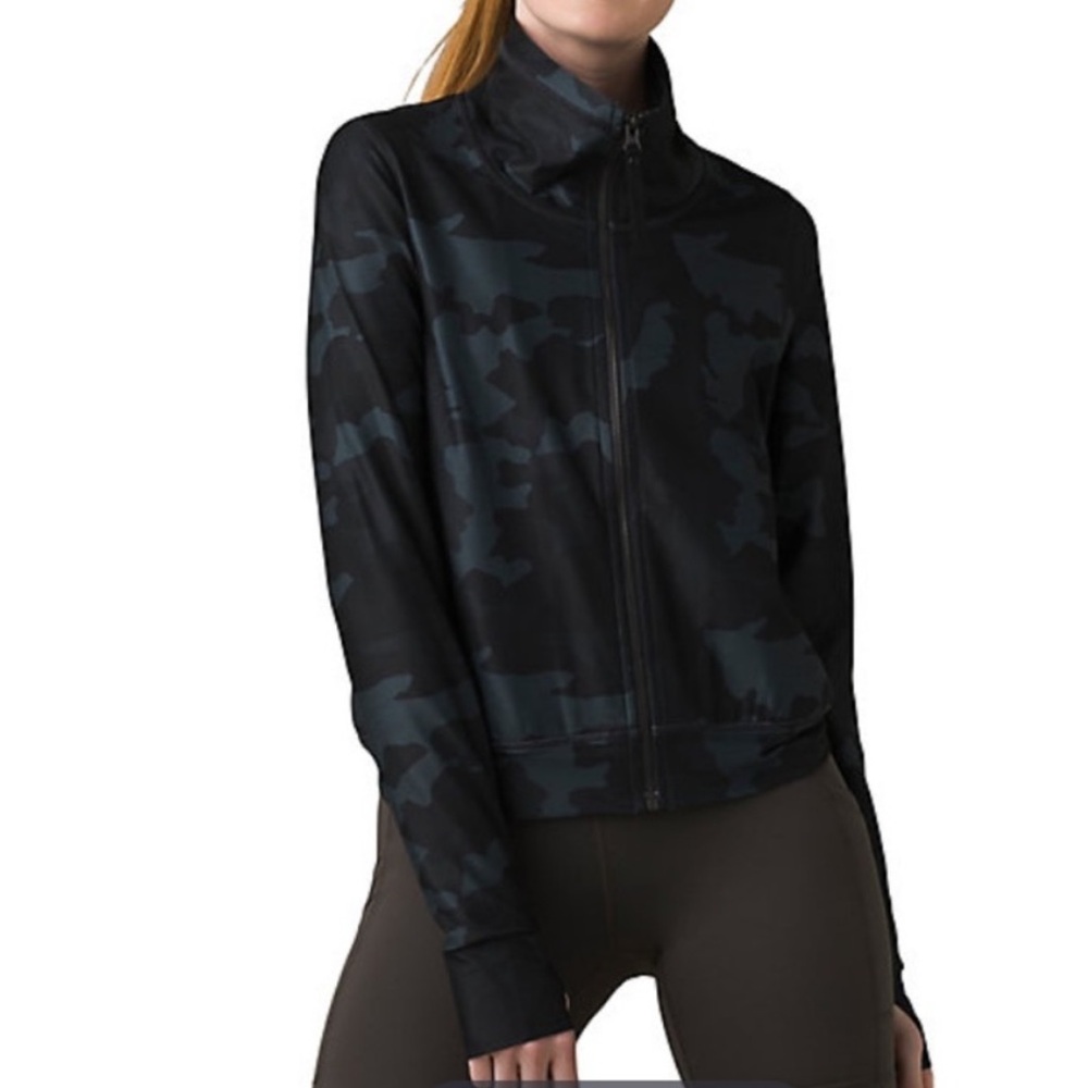 Prana Layna Lightweight Athletic Zip-Up Jacket Camo Pattern - Womens XL